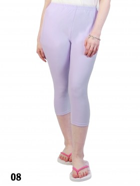 Plus Size Basic Stretchy Capri Leggings
